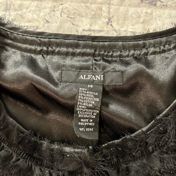 ALFANI WOOL BLEND BLACK METALLIC TWEED WOMEN’S JACKET/BLAZER SIZE 14 - Picture 6 of 10